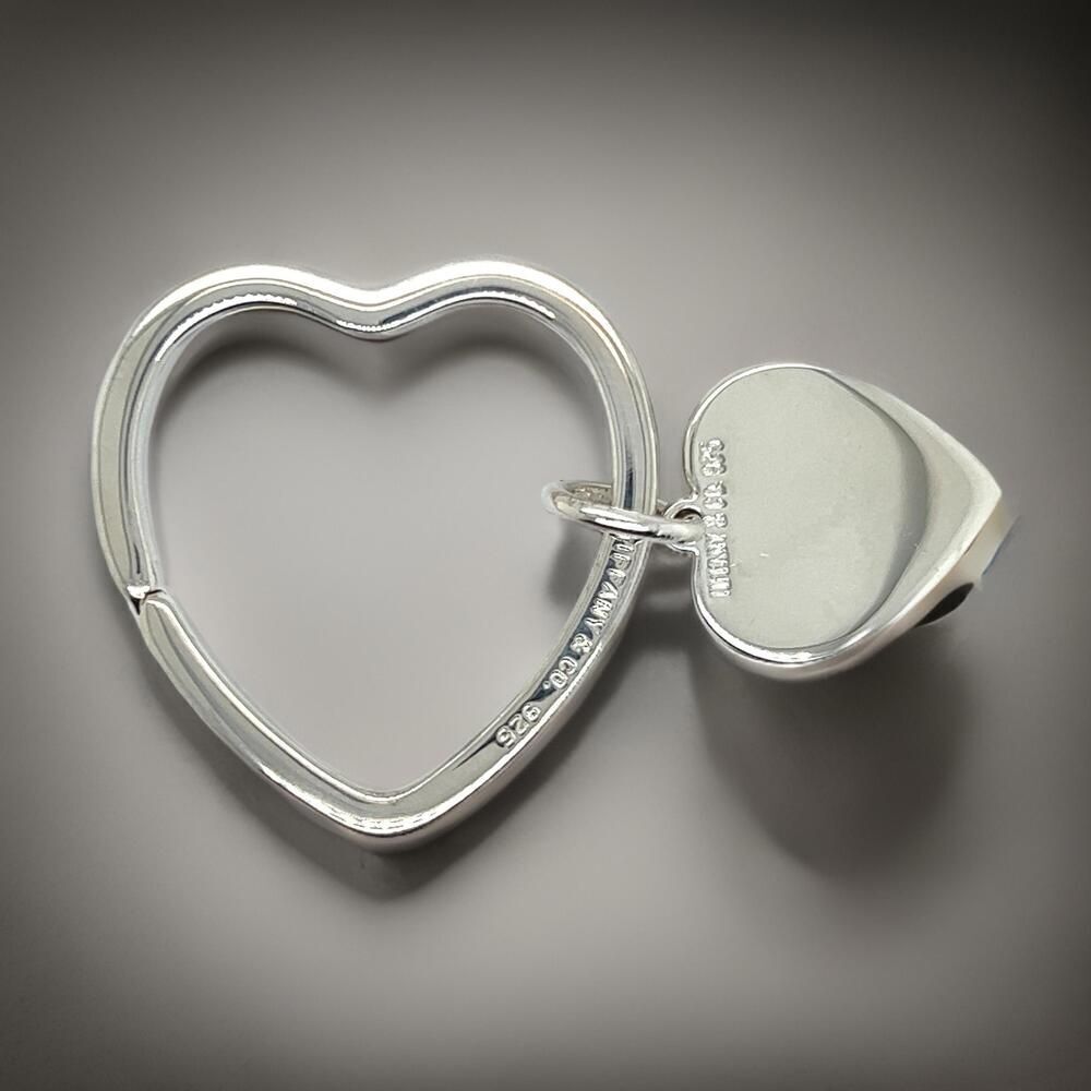 Tiffany & Co Estate Heart Keychain Sterling Silver TIF698